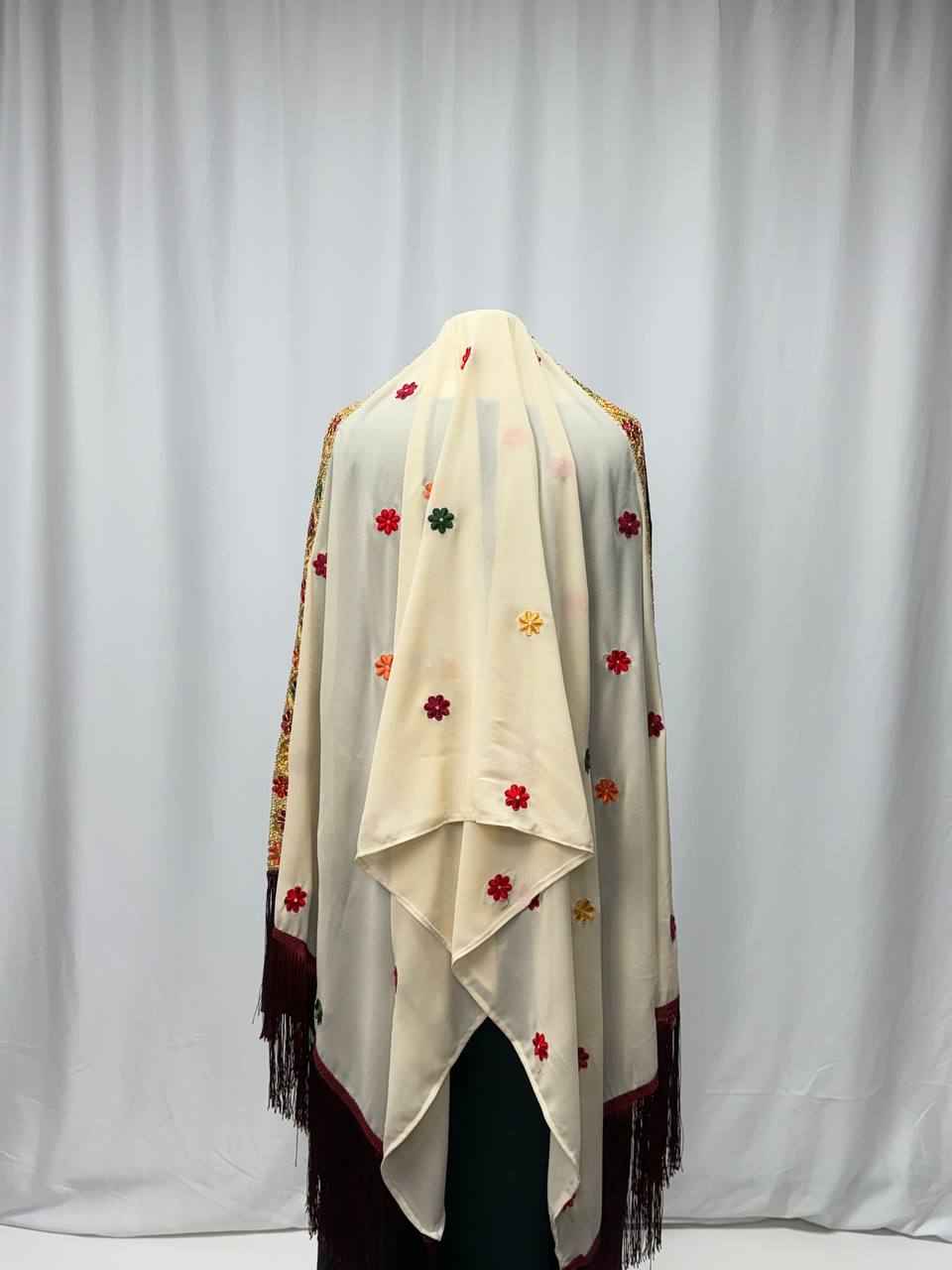 Imperial Blossom Fringe Shawl/Khirka