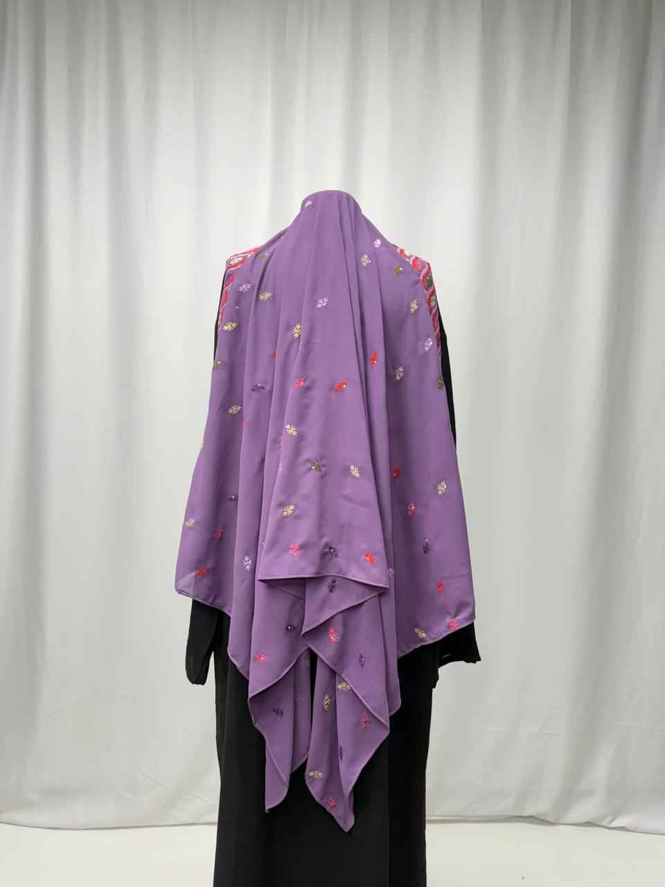 Lavender Heritage Embroidered Shawl/Khirka