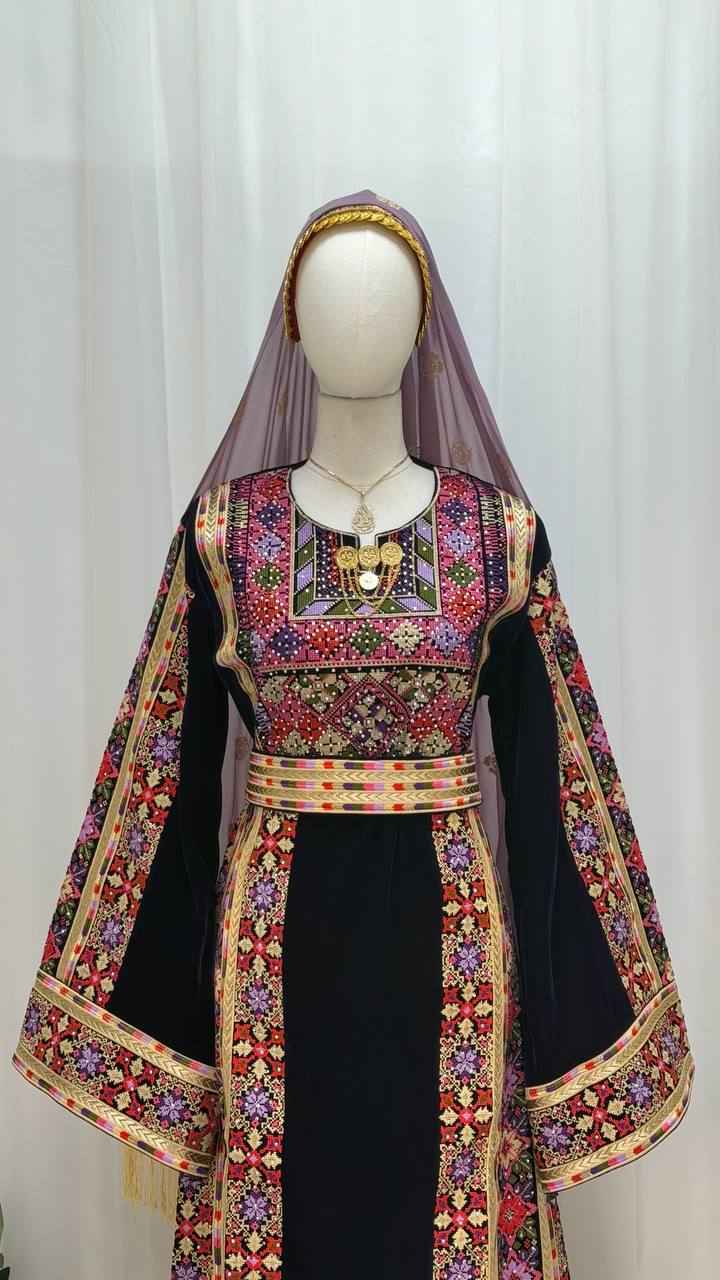 Raghad Deep Plum Velvet Thobe