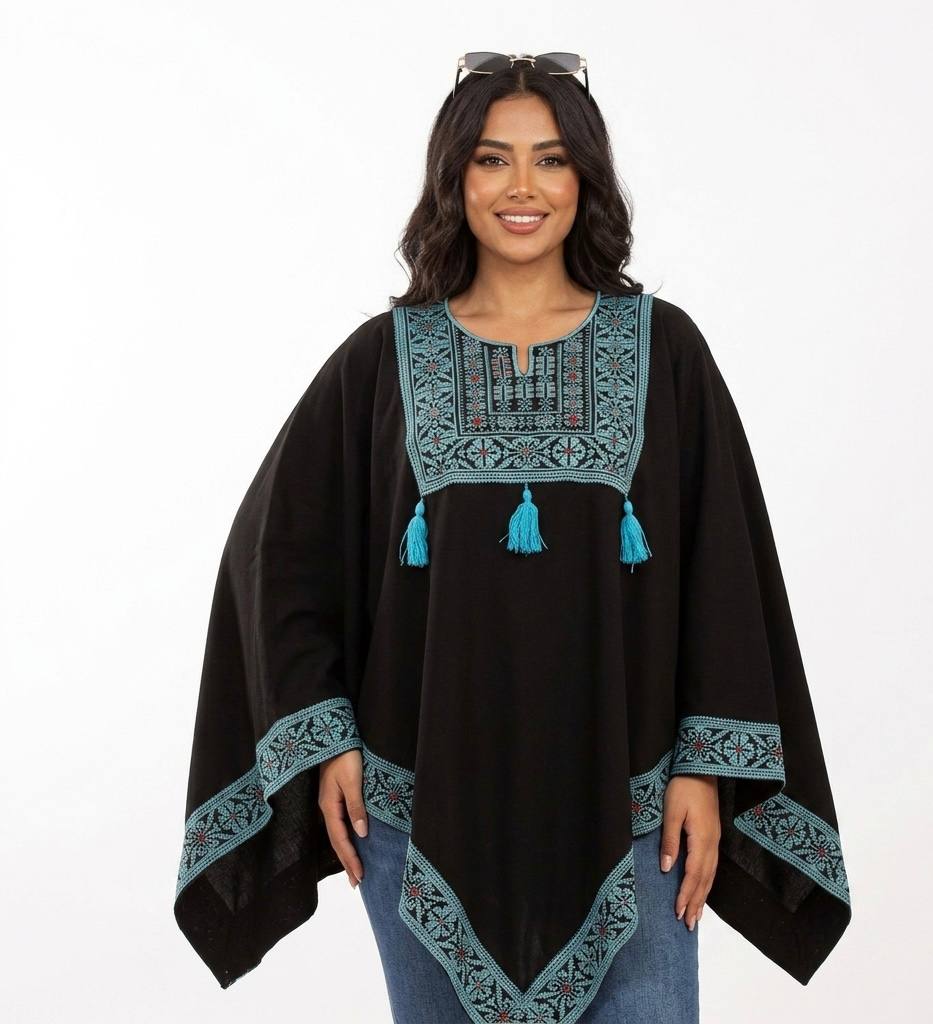 Nayla Heritage Embroidered Poncho