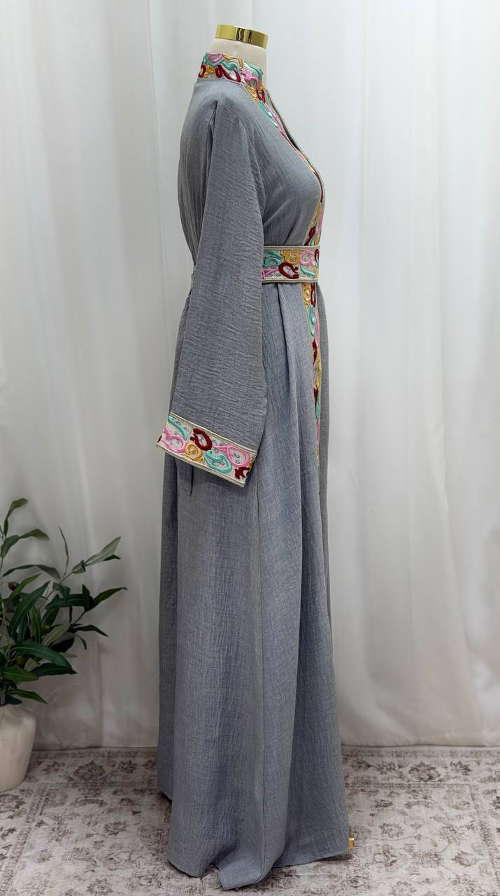 Arabic Whisper Linen Abaya Set