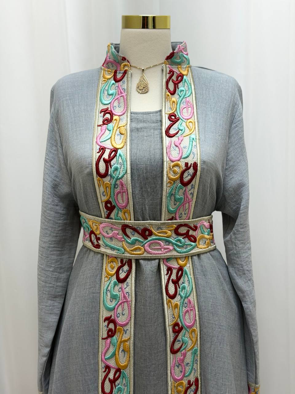Arabic Whisper Linen Abaya Set
