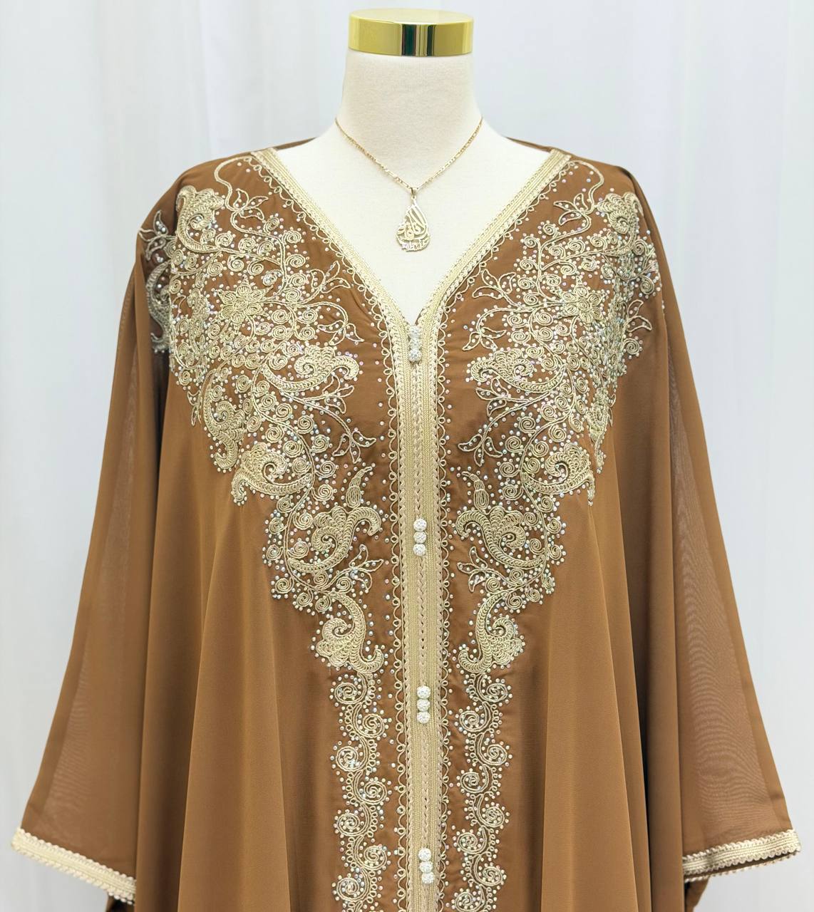 Sultana Caramel Butterfly Caftan