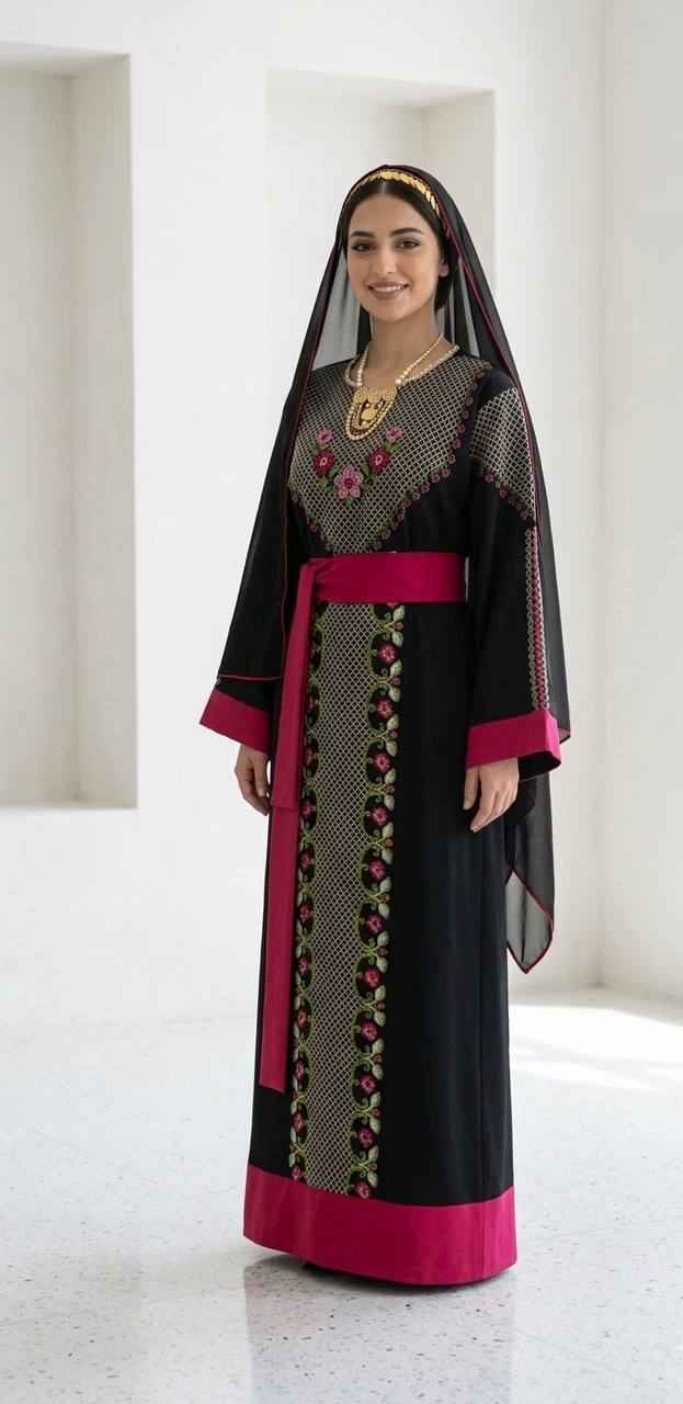 Hanouneh Heritage Thobe – Hand Embroidered
