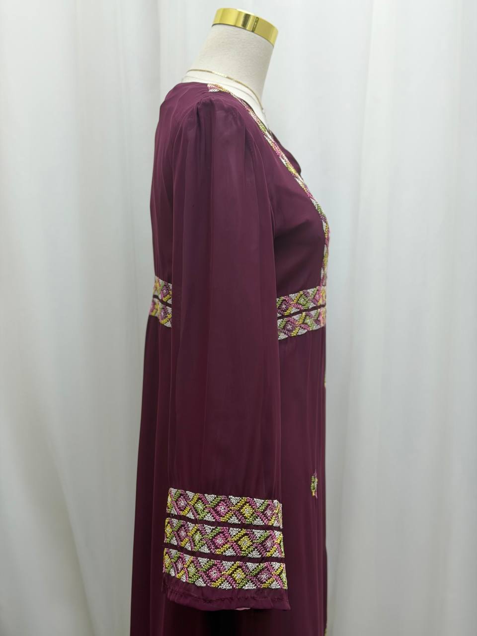Royal Amethyst Hand-Embroidered Maxi