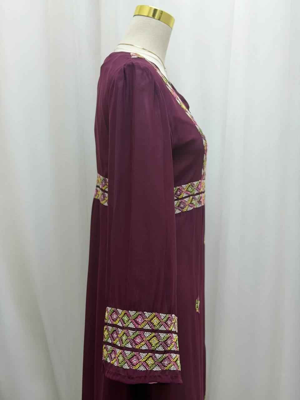 Royal Amethyst Hand-Embroidered Maxi