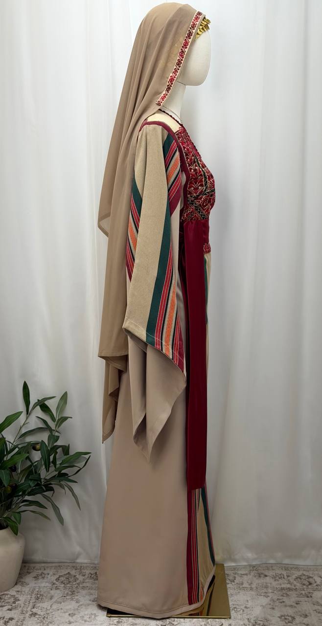Hand-Embroidered Transferred Majdalawi Thobe