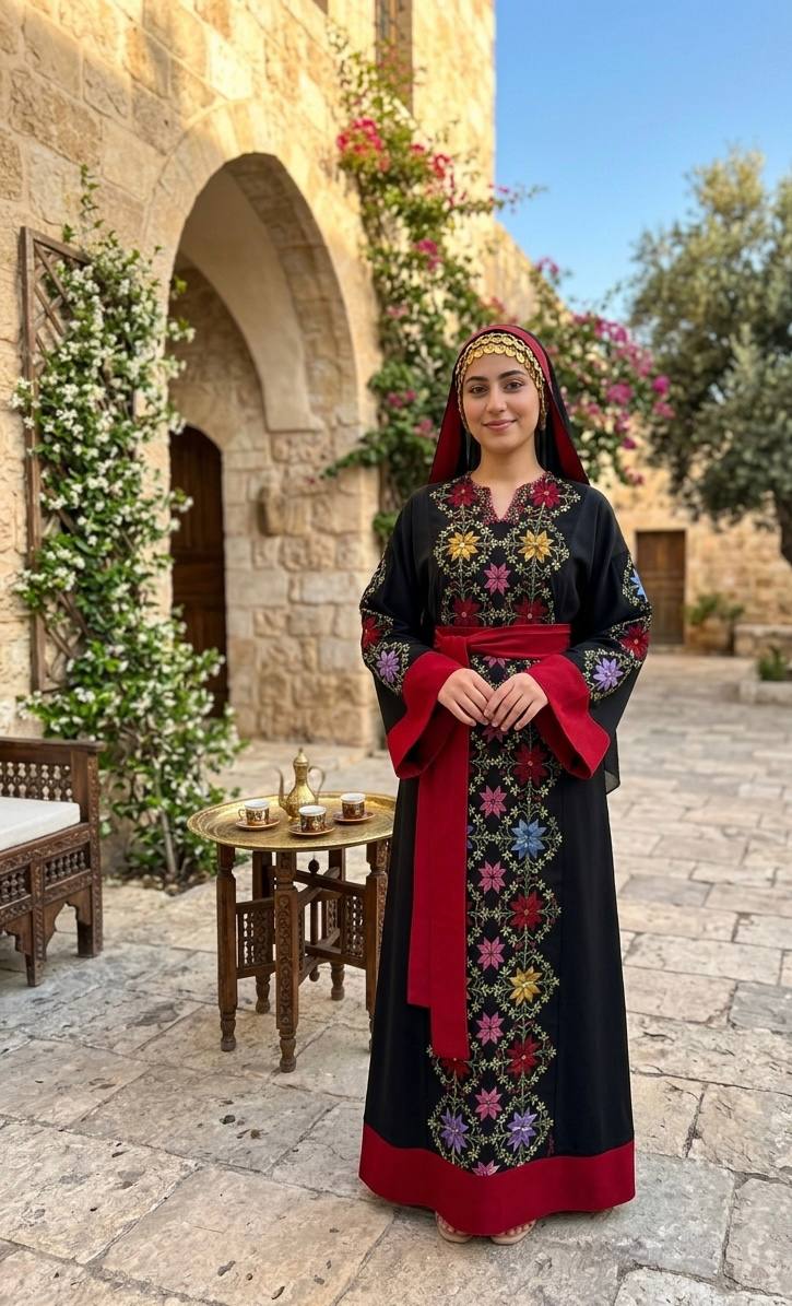 Rawabi Al-Quds Hand-Embroidered Thobe