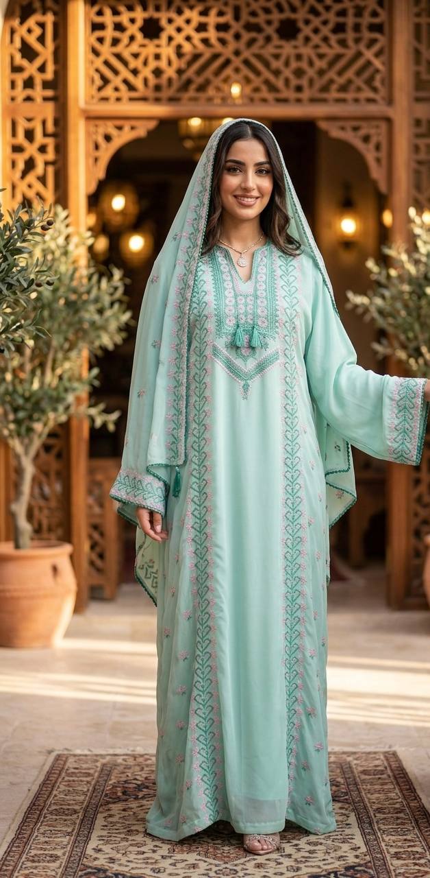 Spring Breeze Hand-Embroidered Maxi Dress