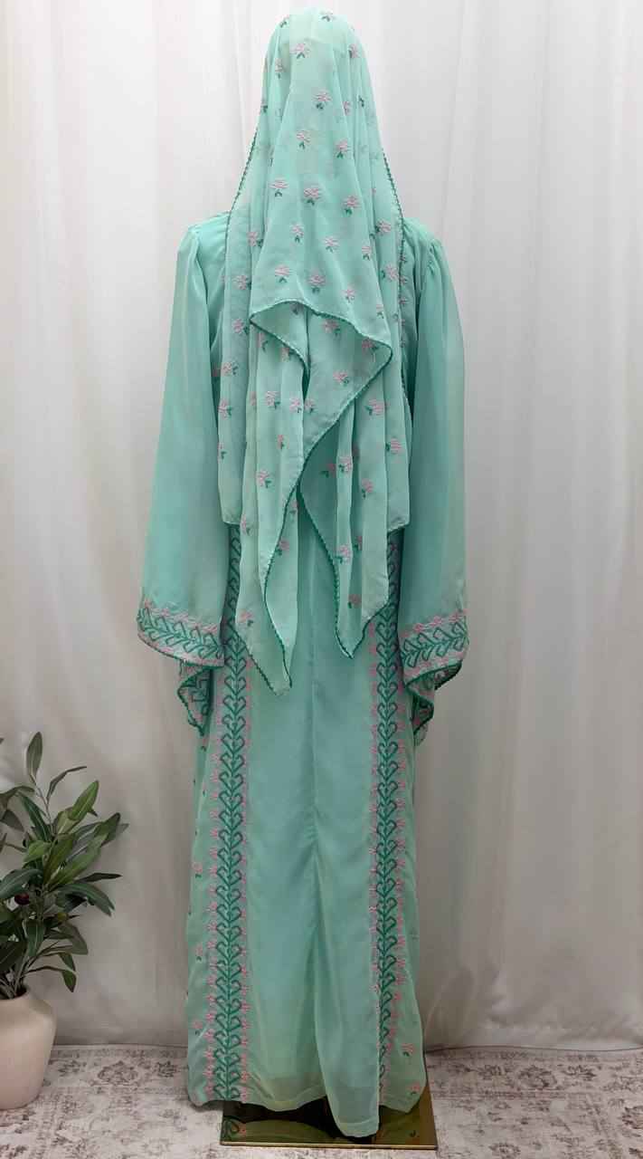Spring Breeze Hand-Embroidered Maxi Dress