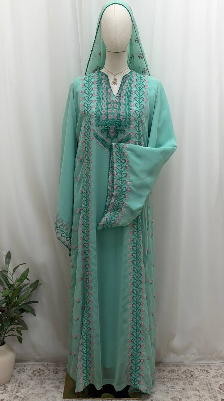 Spring Breeze Hand-Embroidered Maxi Dress
