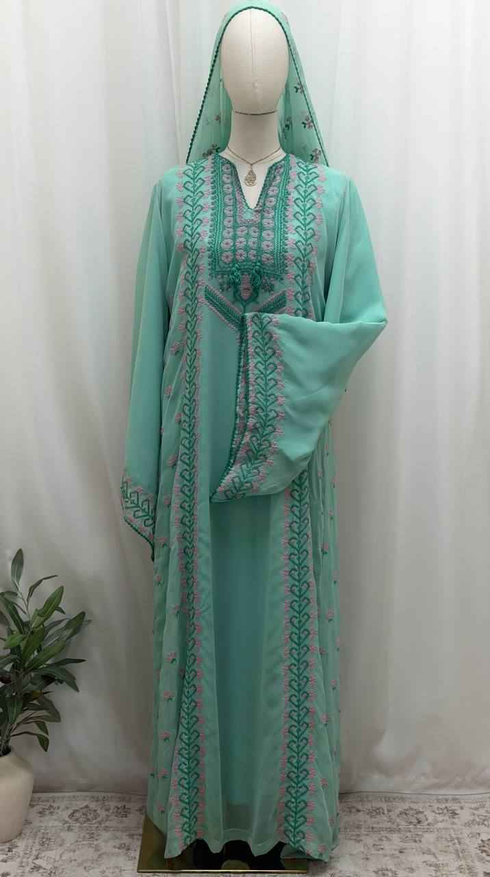 Spring Breeze Hand-Embroidered Maxi Dress