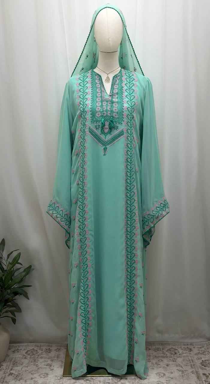 Spring Breeze Hand-Embroidered Maxi Dress