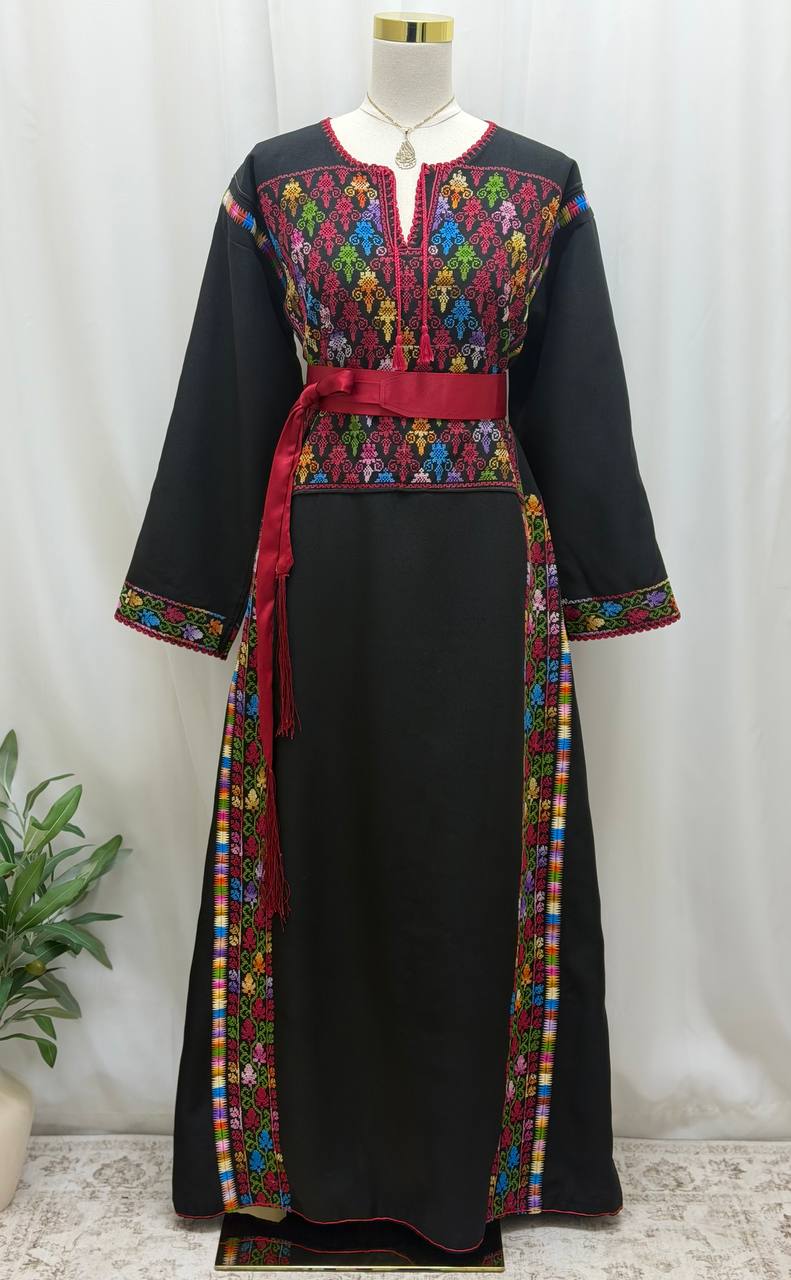 Thobe Alzytona | Heritage Rainbow Hand-Embroidered Thobe