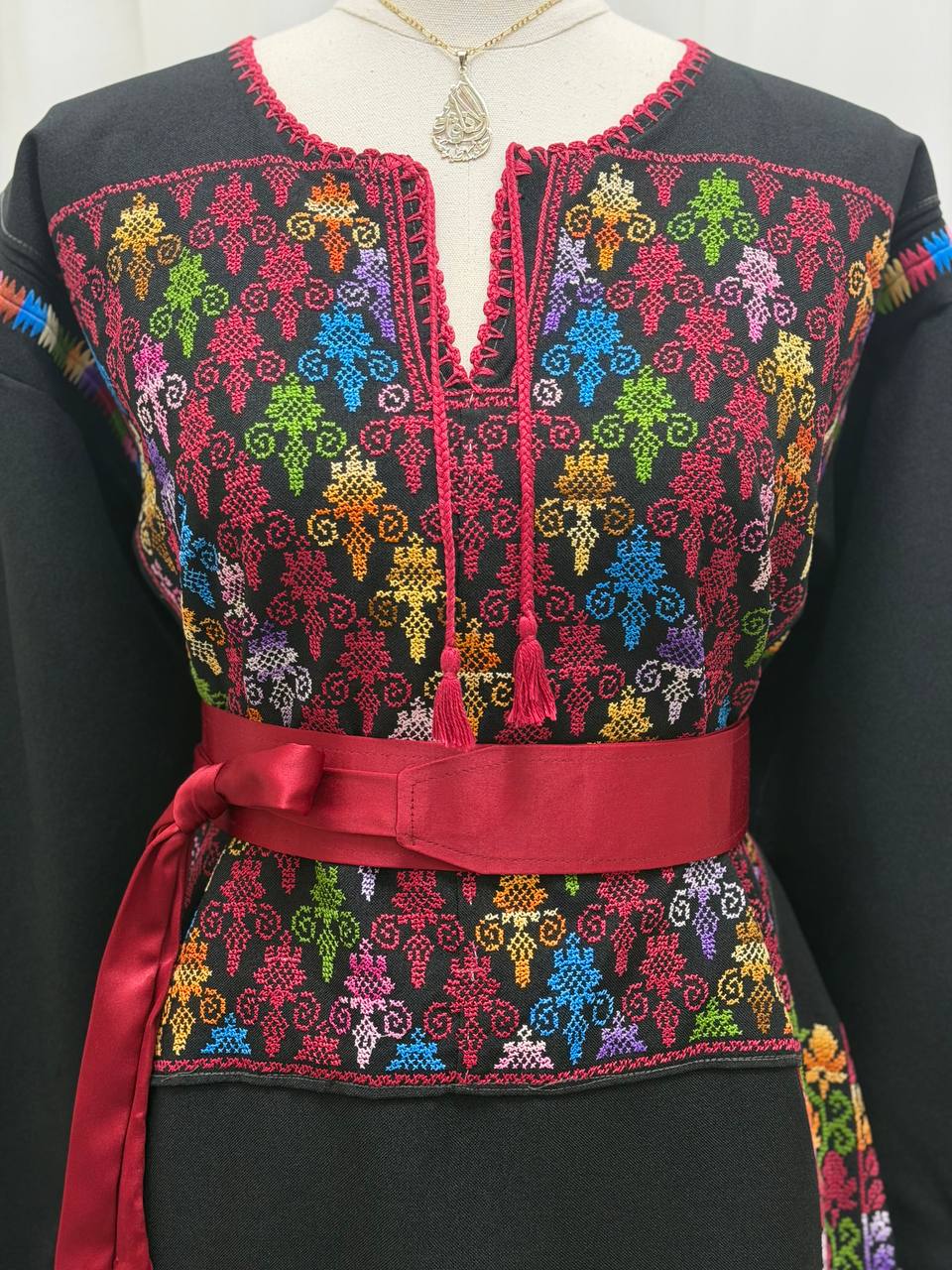 Thobe Alzytona | Heritage Rainbow Hand-Embroidered Thobe