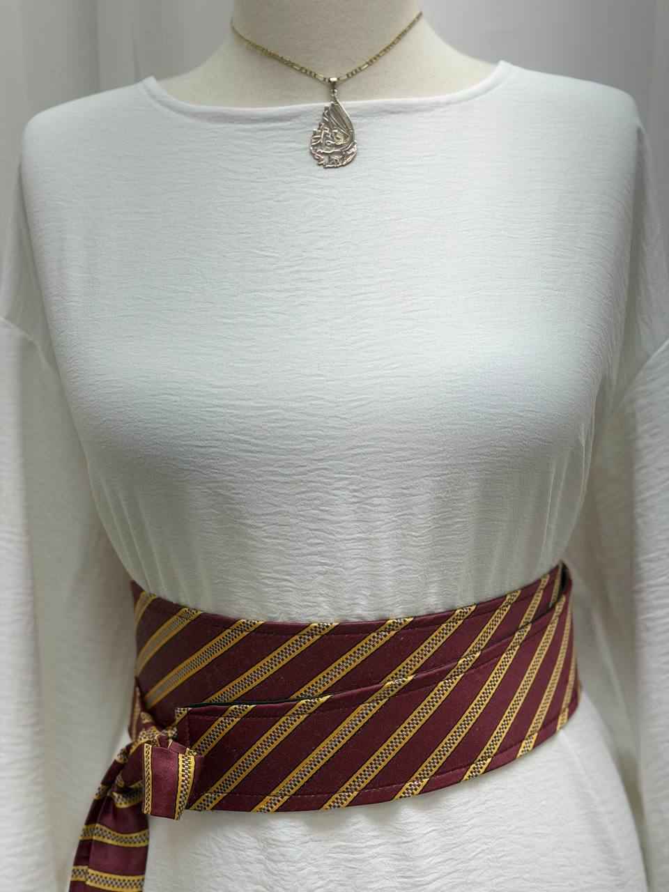 Deep Maroon Heritage Saya Belt