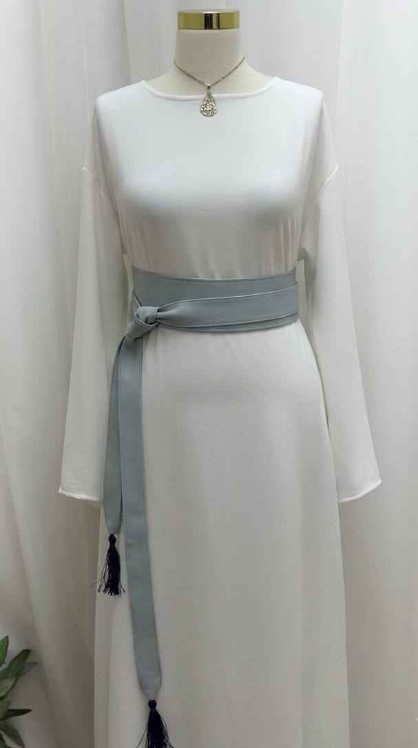 Sky Mist Satin Belt