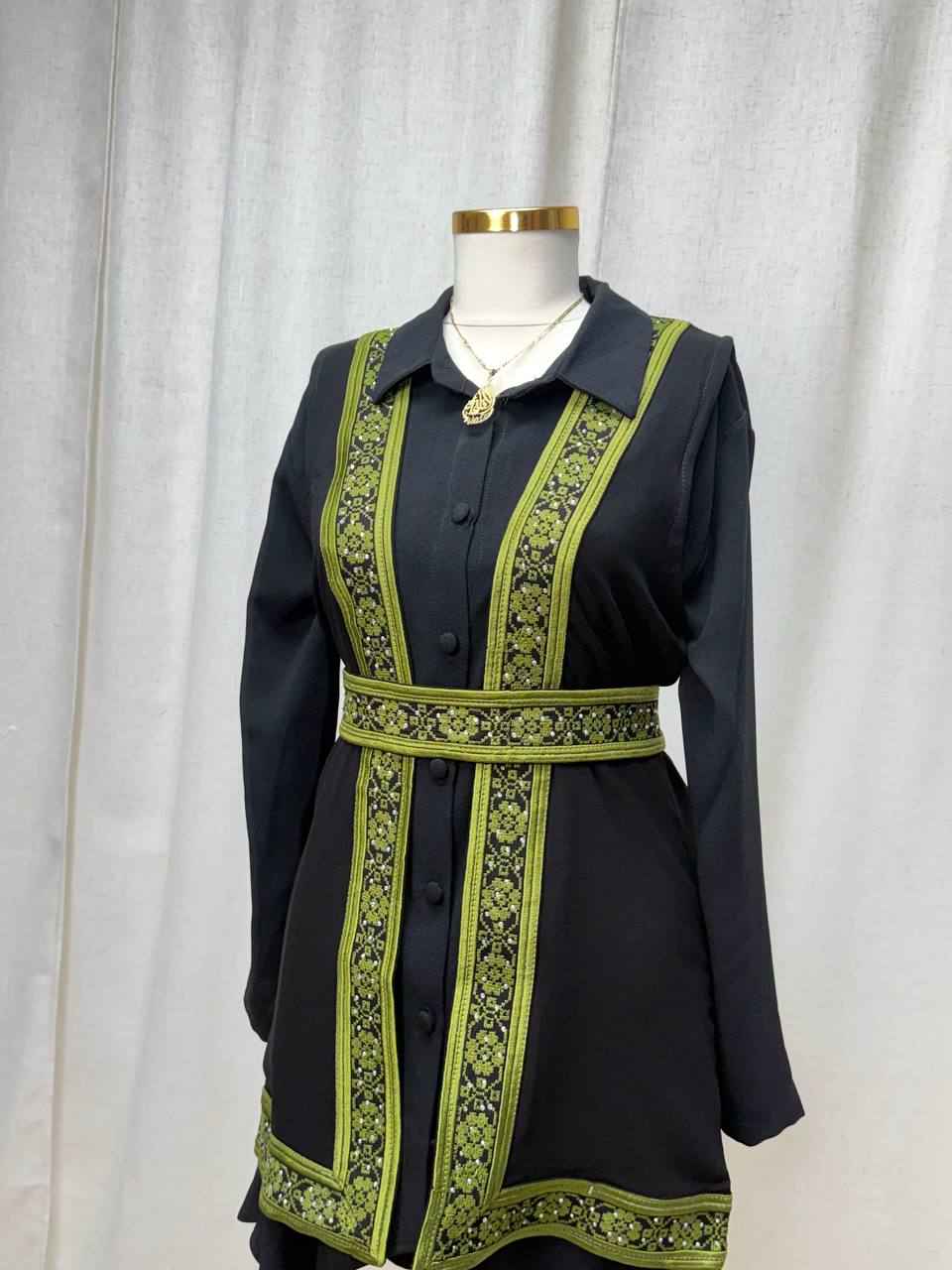 Olive Heritage Embroidered Vest