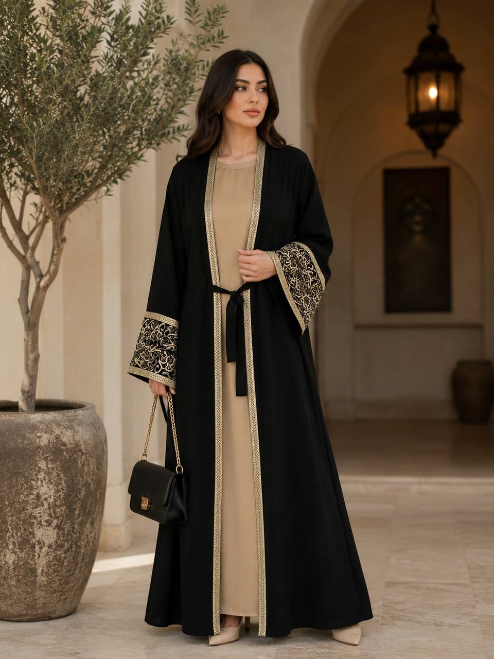 Yaqeen Embroidered Abaya Set