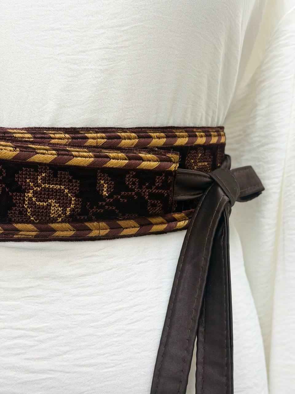 Heritage Velvet Embroidered Belt