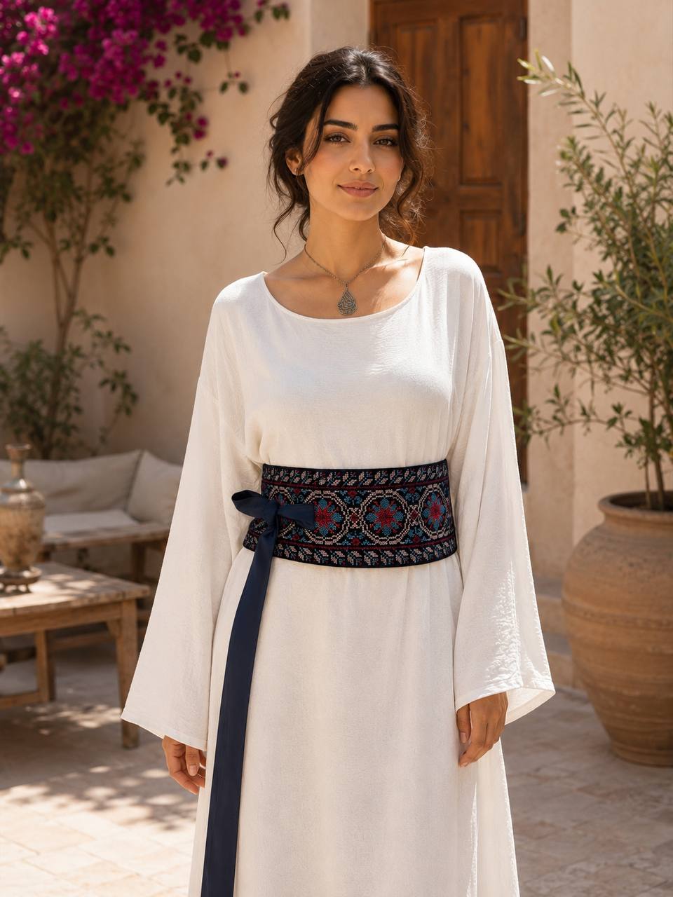 Heritage Velvet Embroidered Belt