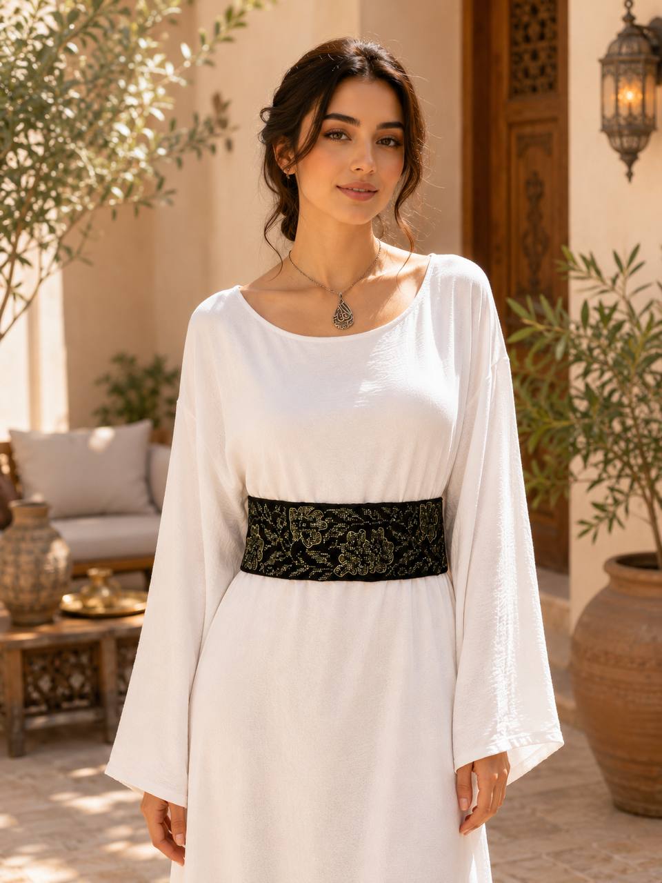 Heritage Velvet Embroidered Belt