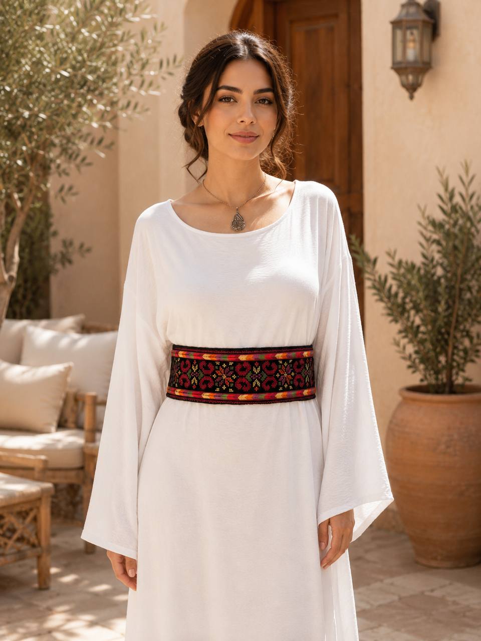 Heritage Velvet Embroidered Belt