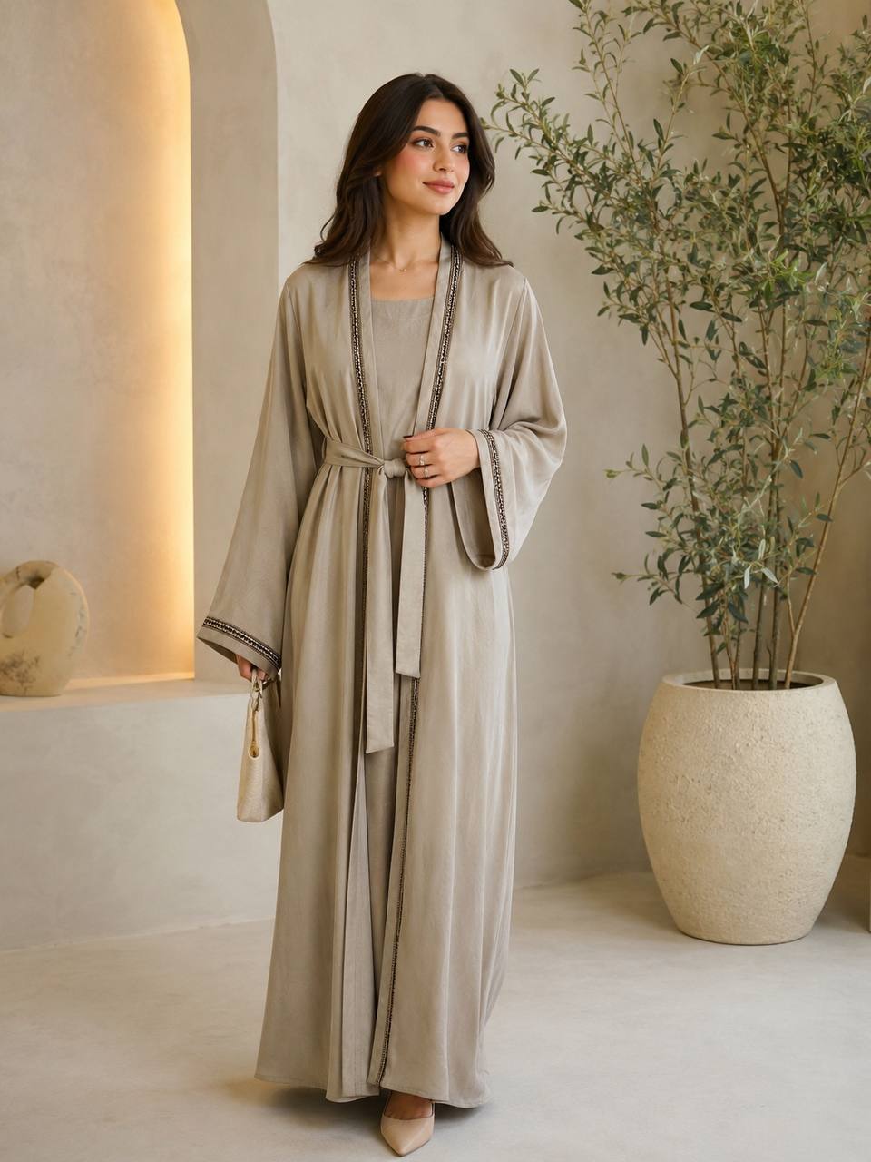 Samaher Open Abaya Set