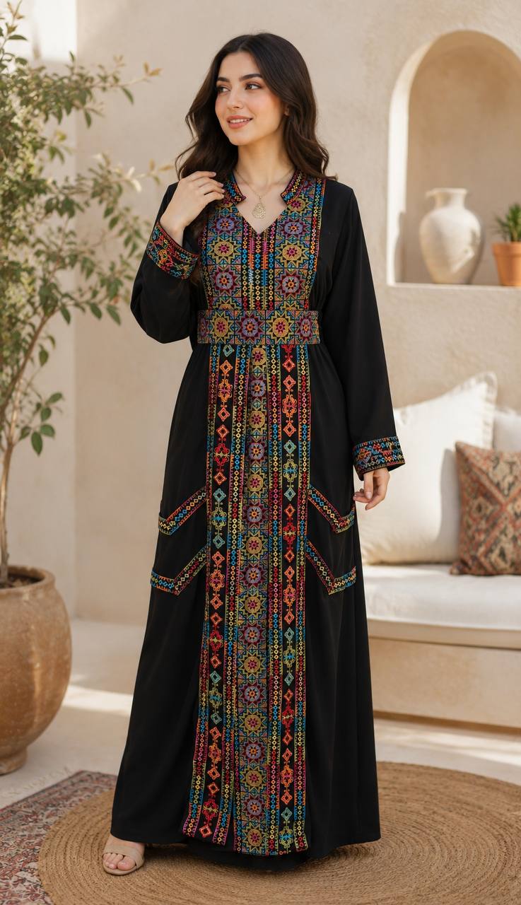 Hafsah Embroidered Palestinian Thoub