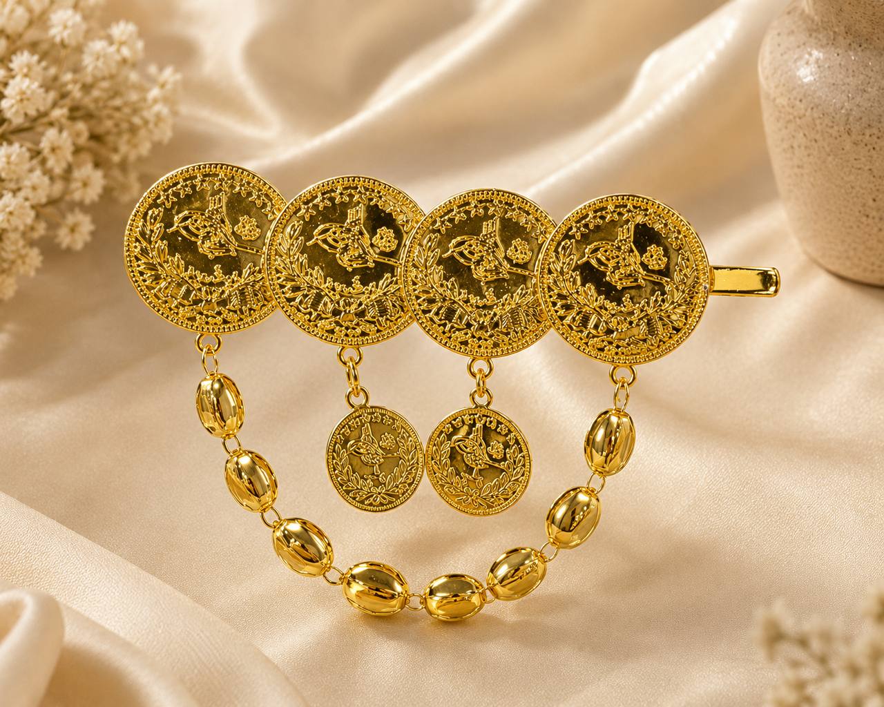 Ottoman Coin Hair Barrette