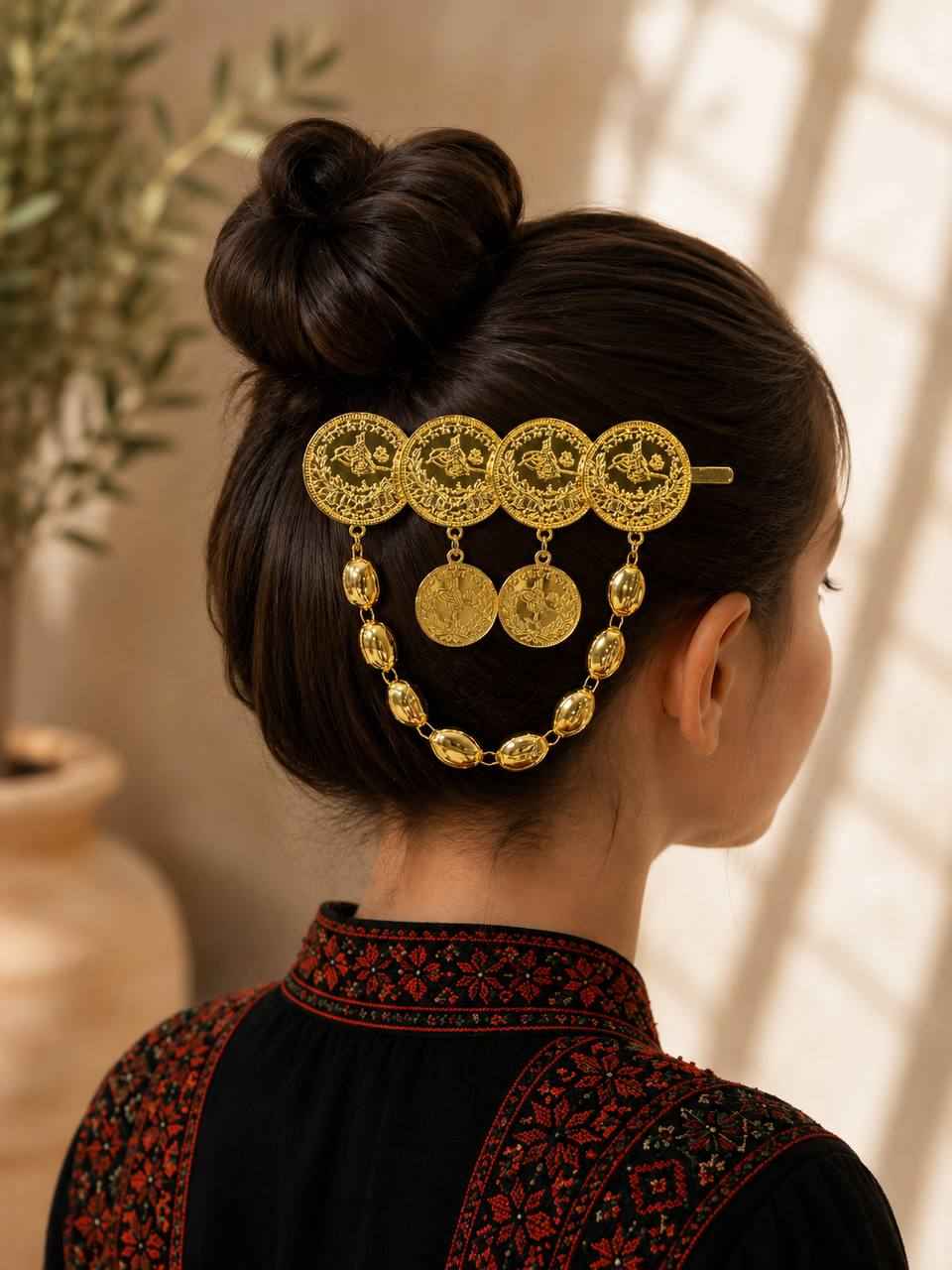 Ottoman Coin Hair Barrette