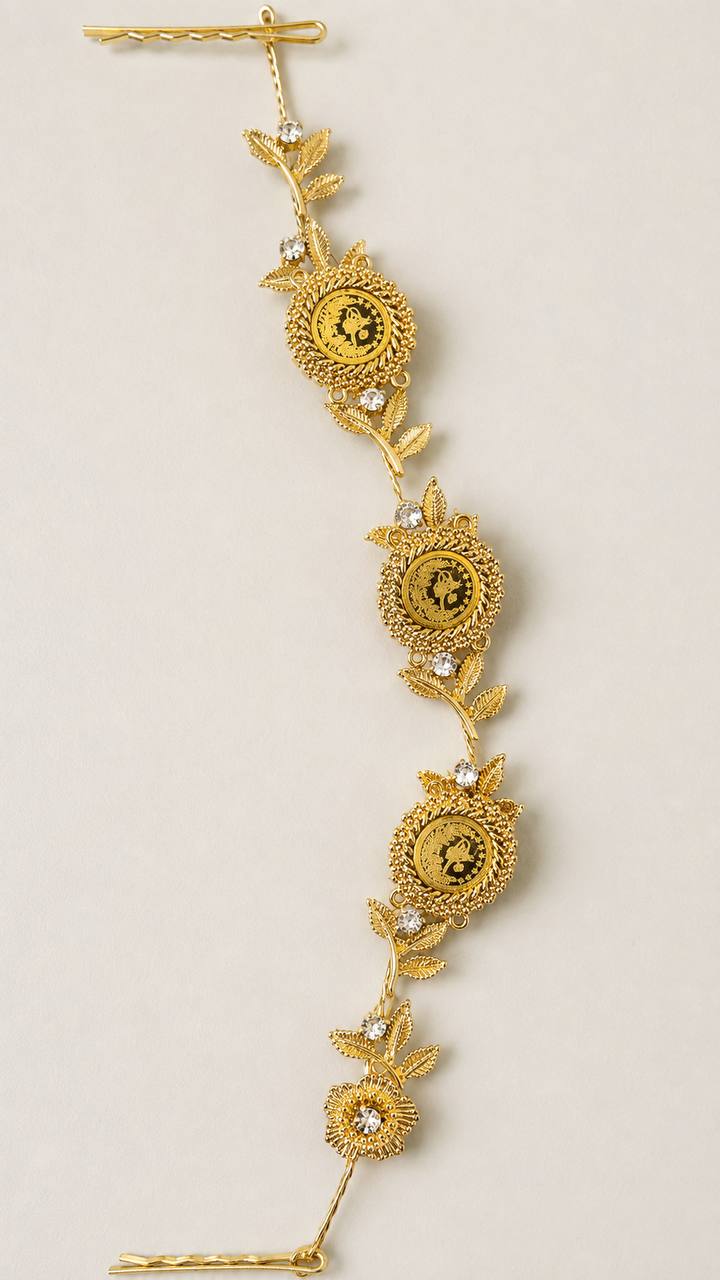 Palestinian Heritage Gold Hairpiece