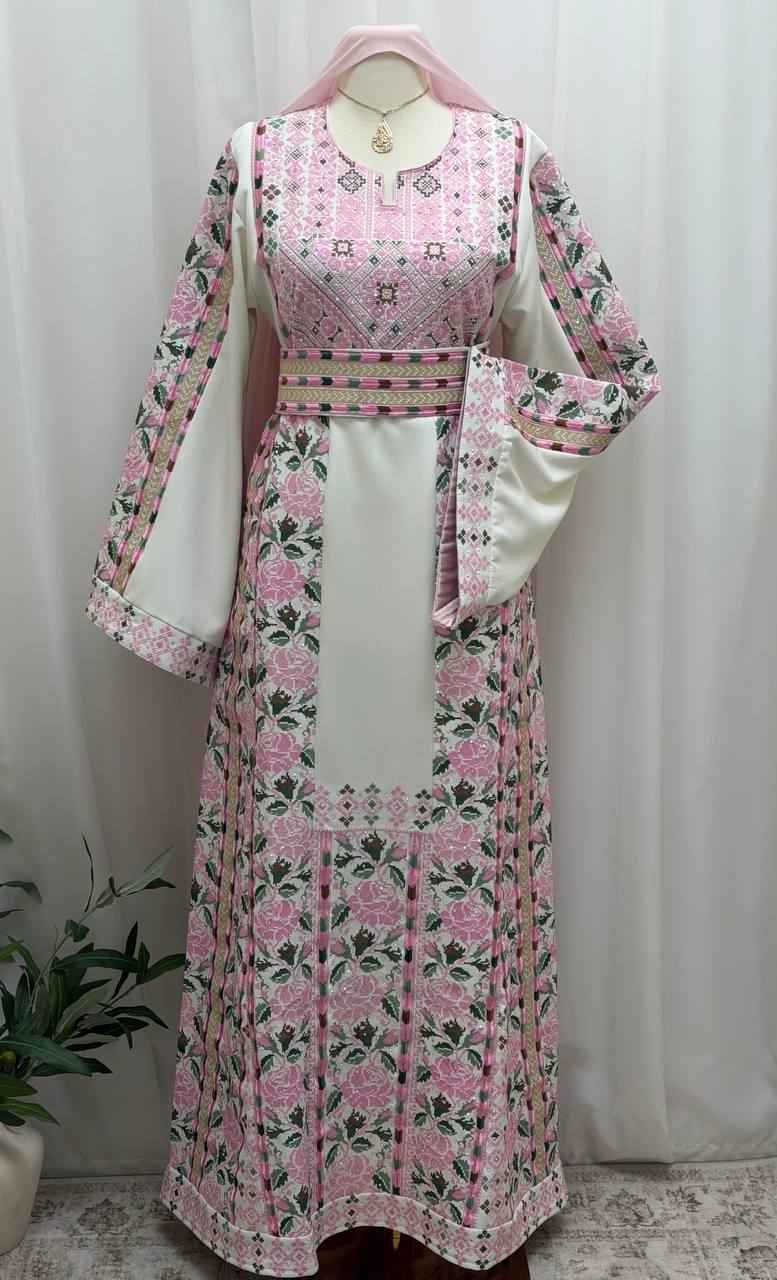 Alaa – Rose Embroidered Palestinian Thobe