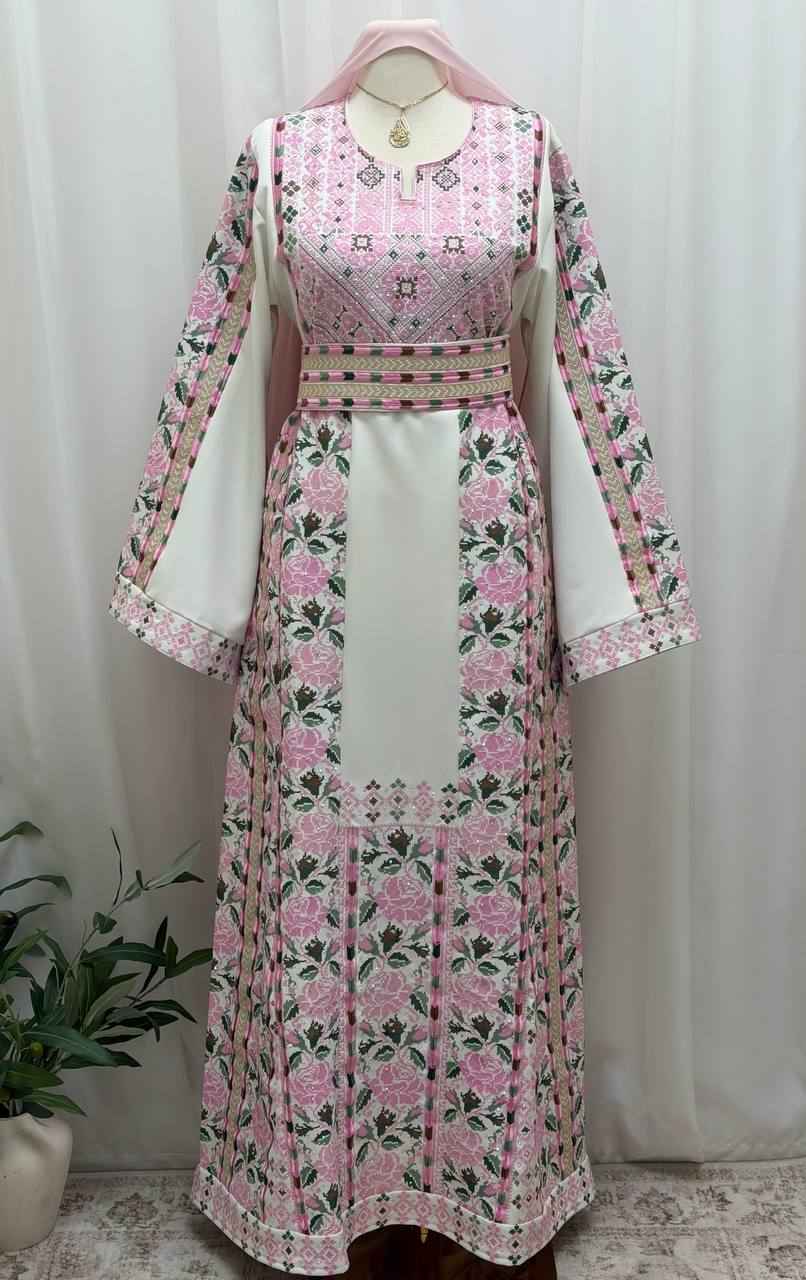 Alaa – Rose Embroidered Palestinian Thobe