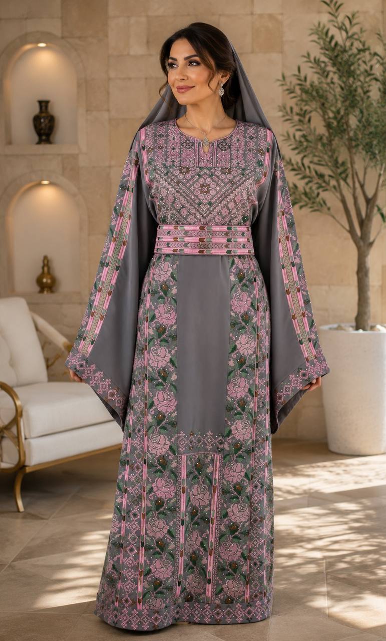 Faten Embroidered Thobe – Plus Size