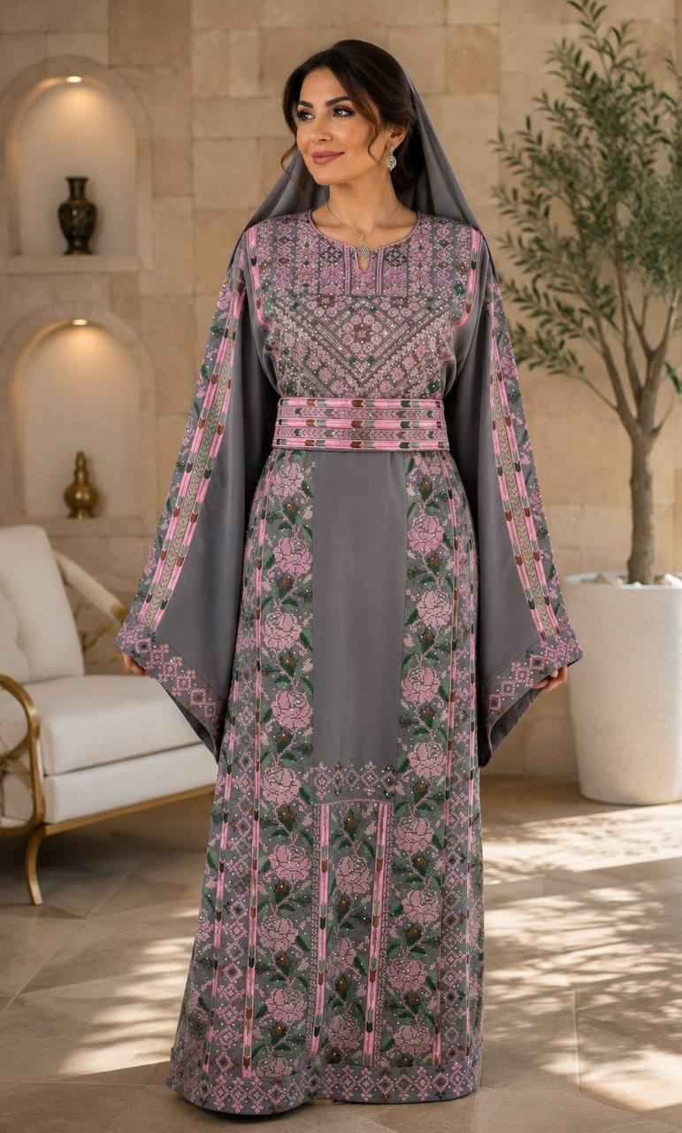 Faten Embroidered Thobe – Plus Size