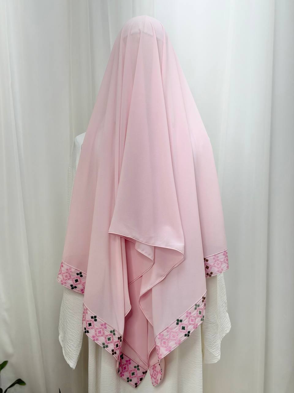 Sawsan Embroidered Chiffon Shawl/khirka