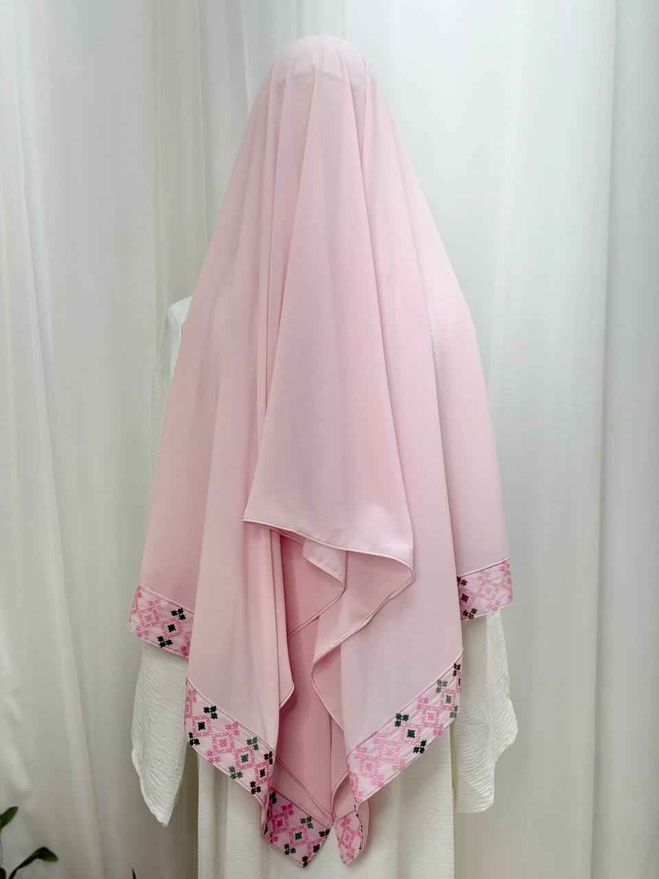 Sawsan Embroidered Chiffon Shawl/khirka