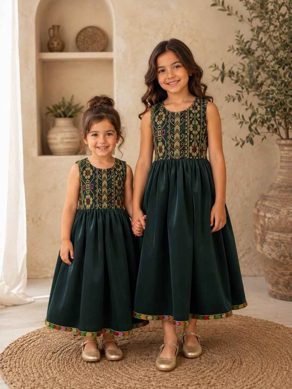 Eileen Embroidered Satin Dress