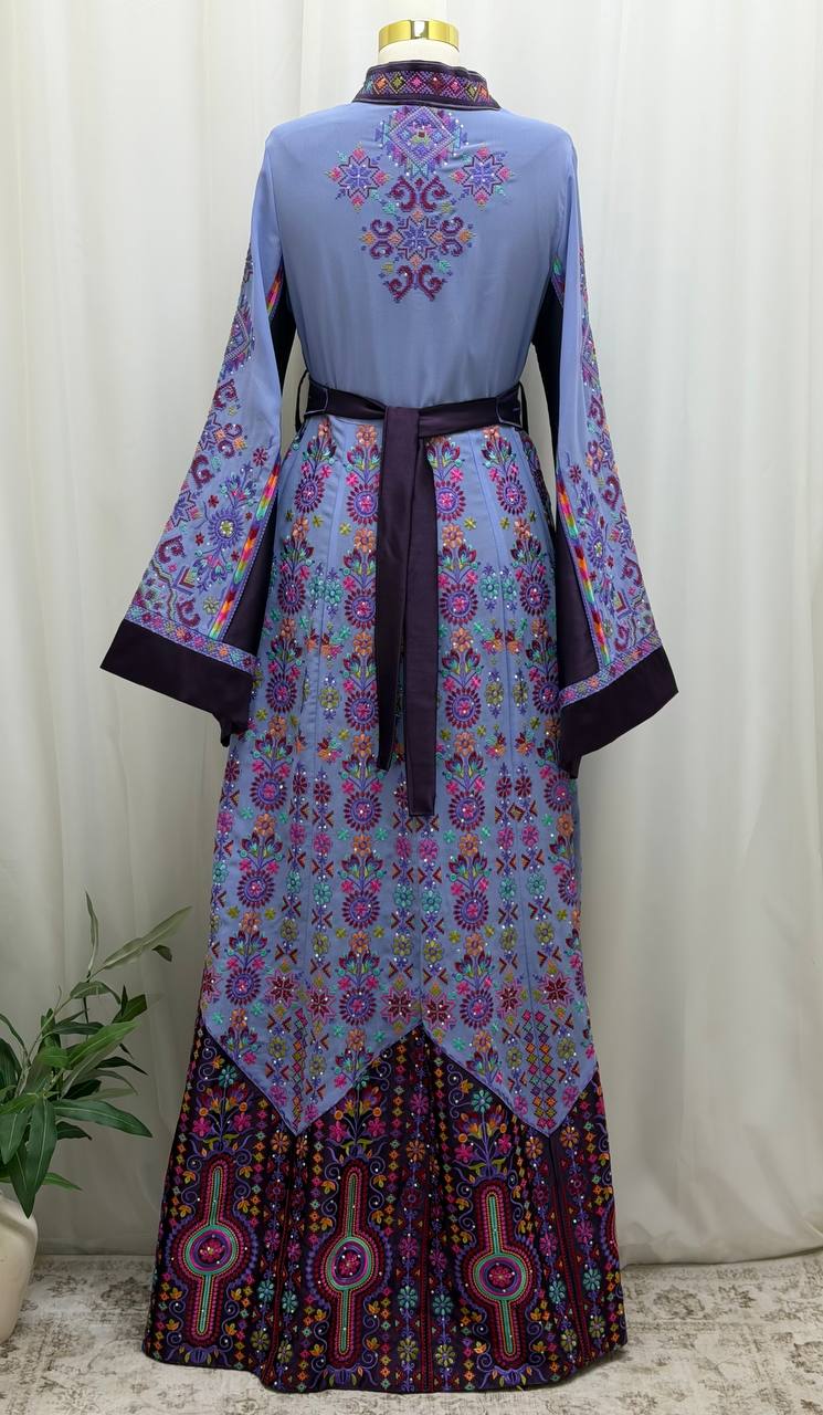 Royal Heritage Embroidered Chiffon Kaftan