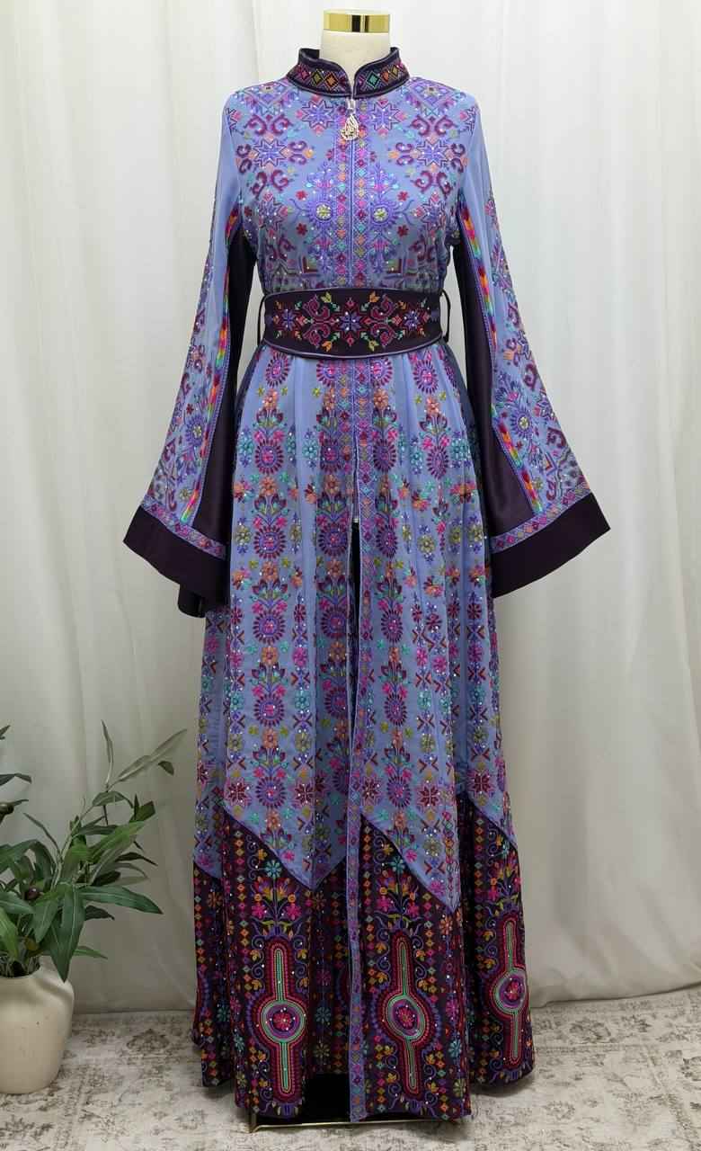 Royal Heritage Embroidered Chiffon Kaftan
