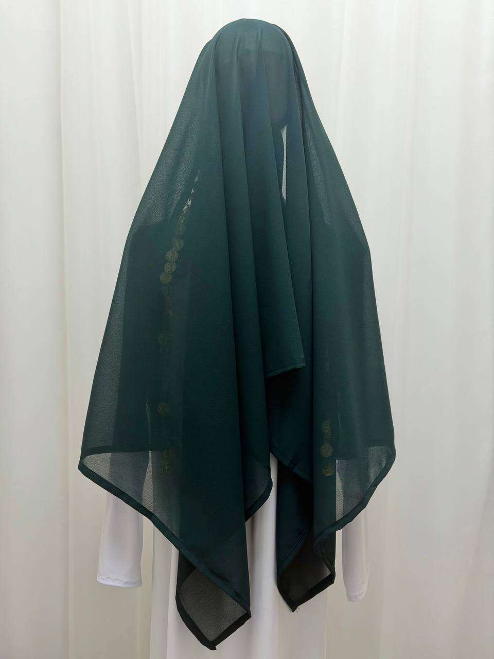 Yasmeen Coin-Trimmed Tie Shawl-Khirka