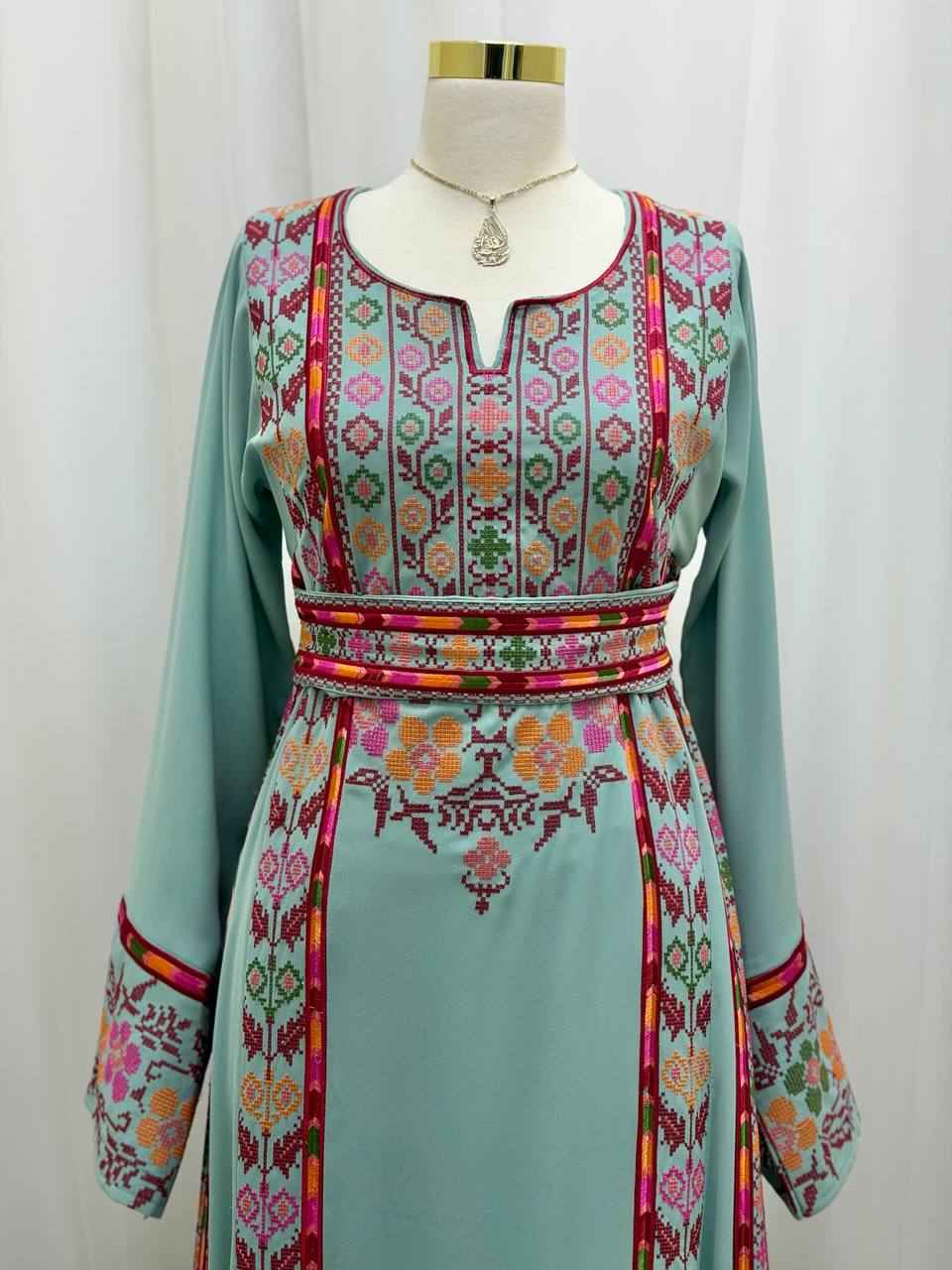 Zahra Al-Nargis Palestinian Embroidered Thobe