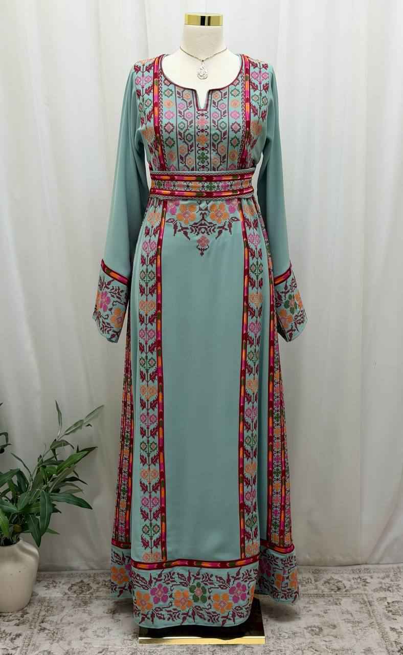 Zahra Al-Nargis Palestinian Embroidered Thobe