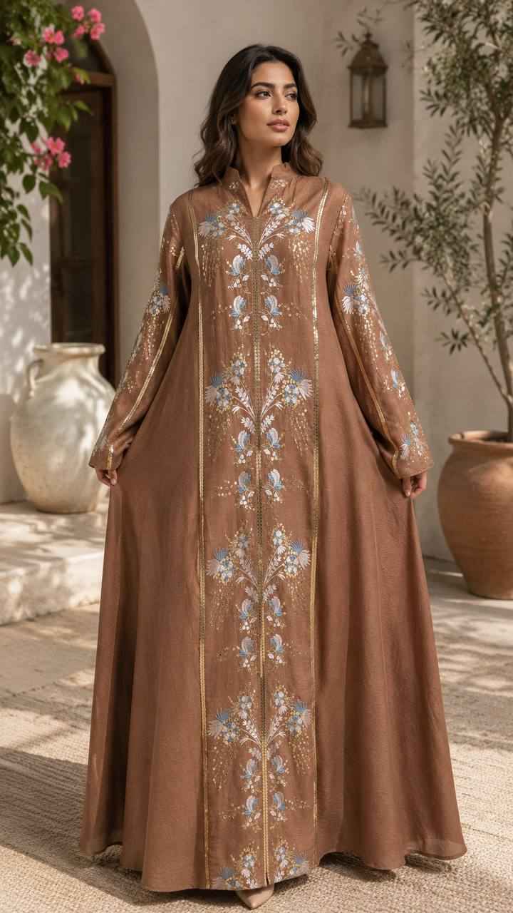 Dalal – Linen Embroidered Jalabiya