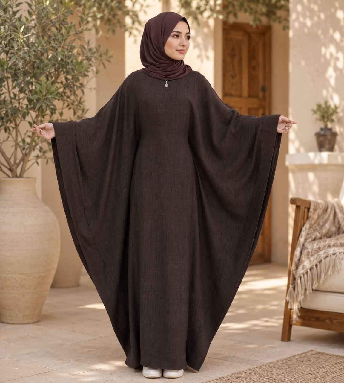 Butterfly Linen Abaya