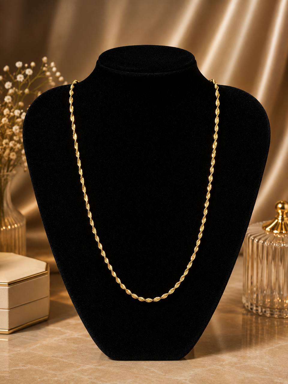 Golden Twist Chain Necklace