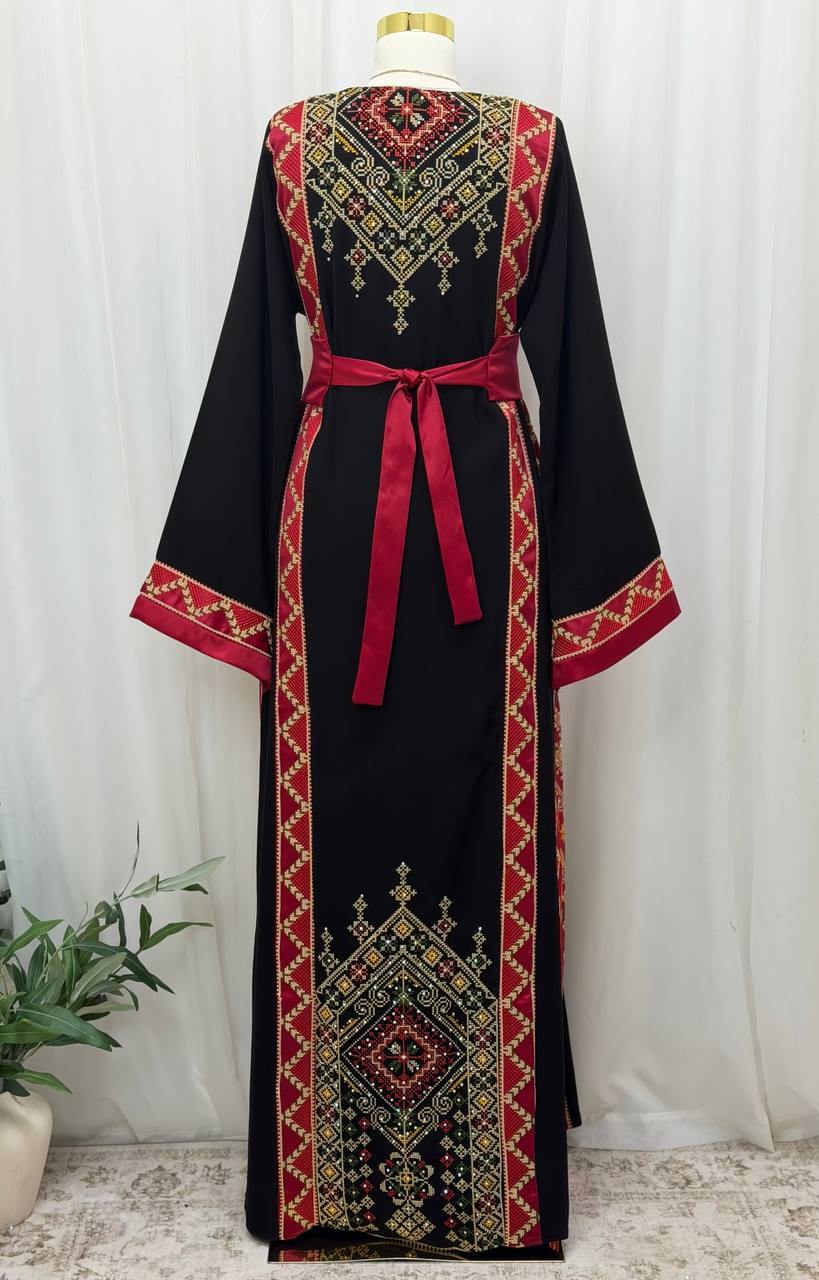 Palestinian Heritage Embroidered Thobe