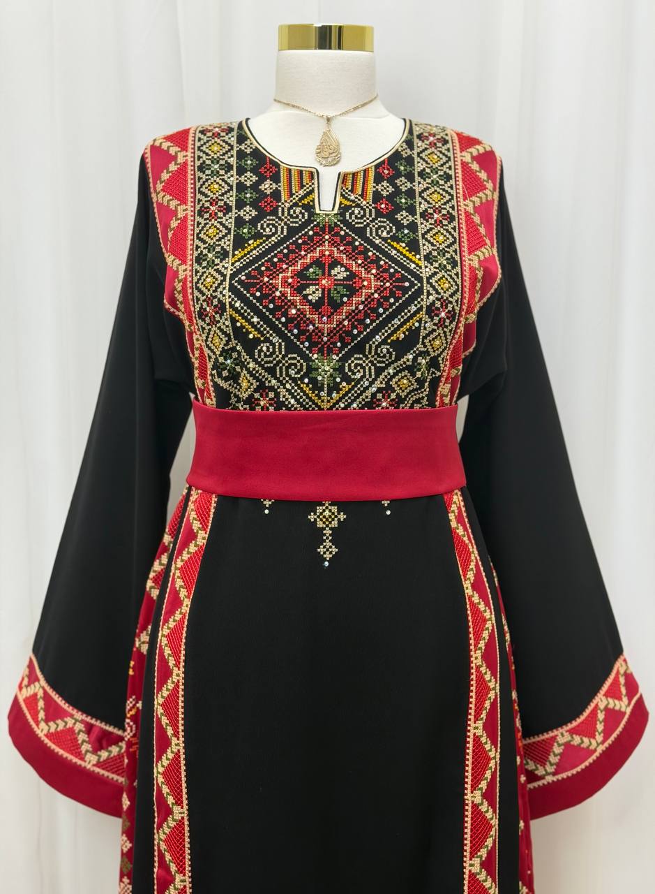 Palestinian Heritage Embroidered Thobe