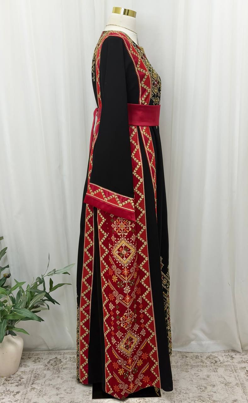 Palestinian Heritage Embroidered Thobe
